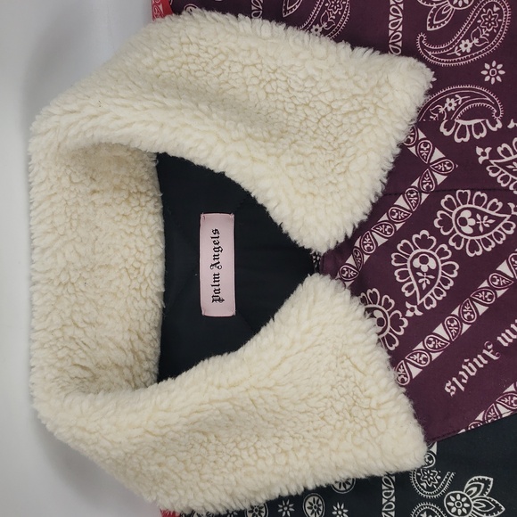 Palm Angels Sherpa Quilted Cotton Bandana Streetwear Y2K Retro sz XXL Unisex - Picture 3 of 17